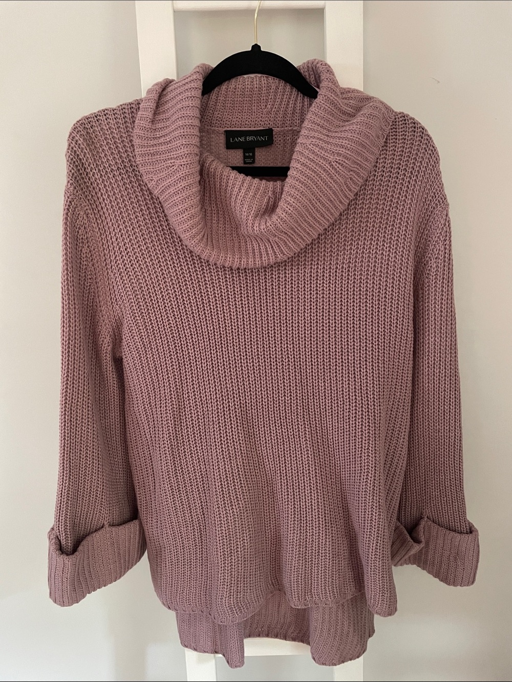 Lane Bryant Lavender Cowl Neck Sweater